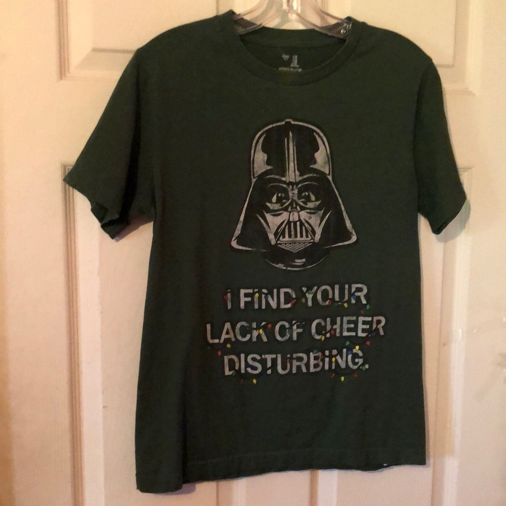 Gap Darth Vader Green Holiday T-Shirt Mens XS Star Wars Christmas